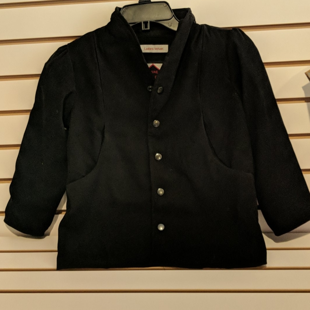 Ladies velvet pea coat